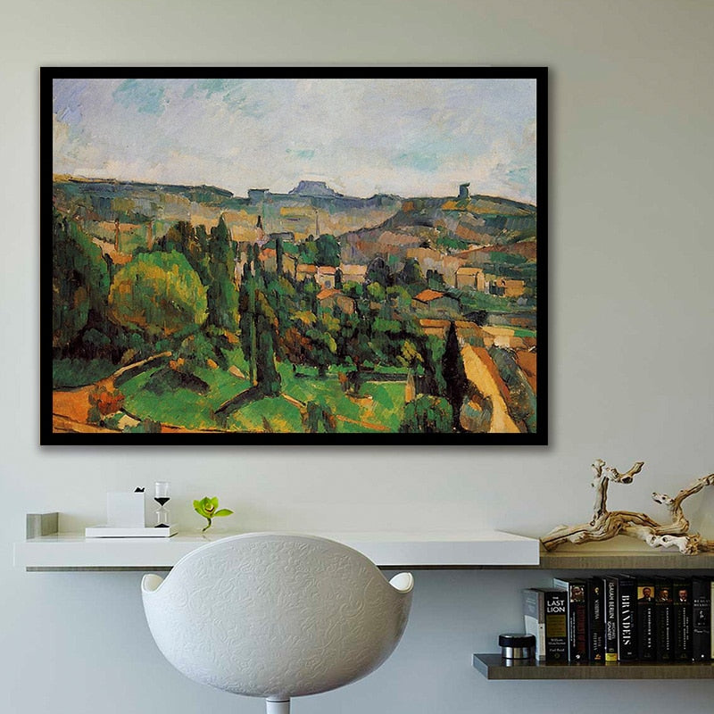 Landscape in the Ile de France by Paul Cezanne - Van-Go Paint-By-Number Kit