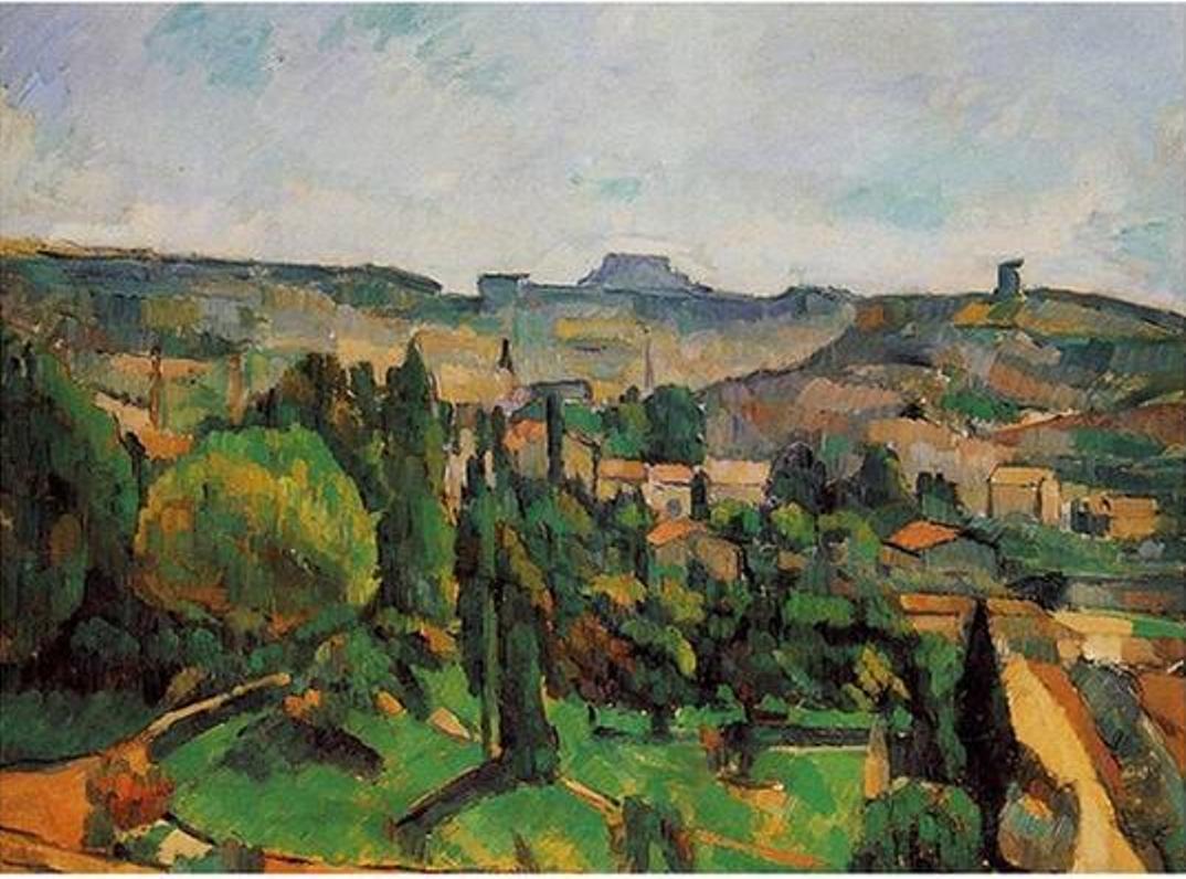 Landscape in the Ile de France by Paul Cezanne - Van-Go Paint-By-Number Kit
