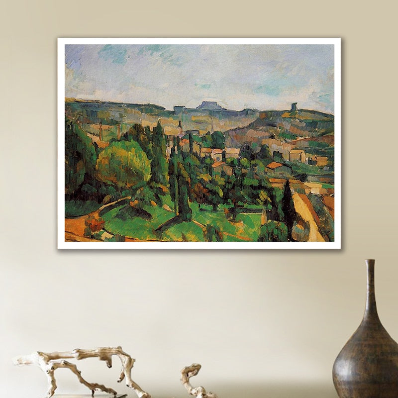 Landscape in the Ile de France by Paul Cezanne - Van-Go Paint-By-Number Kit