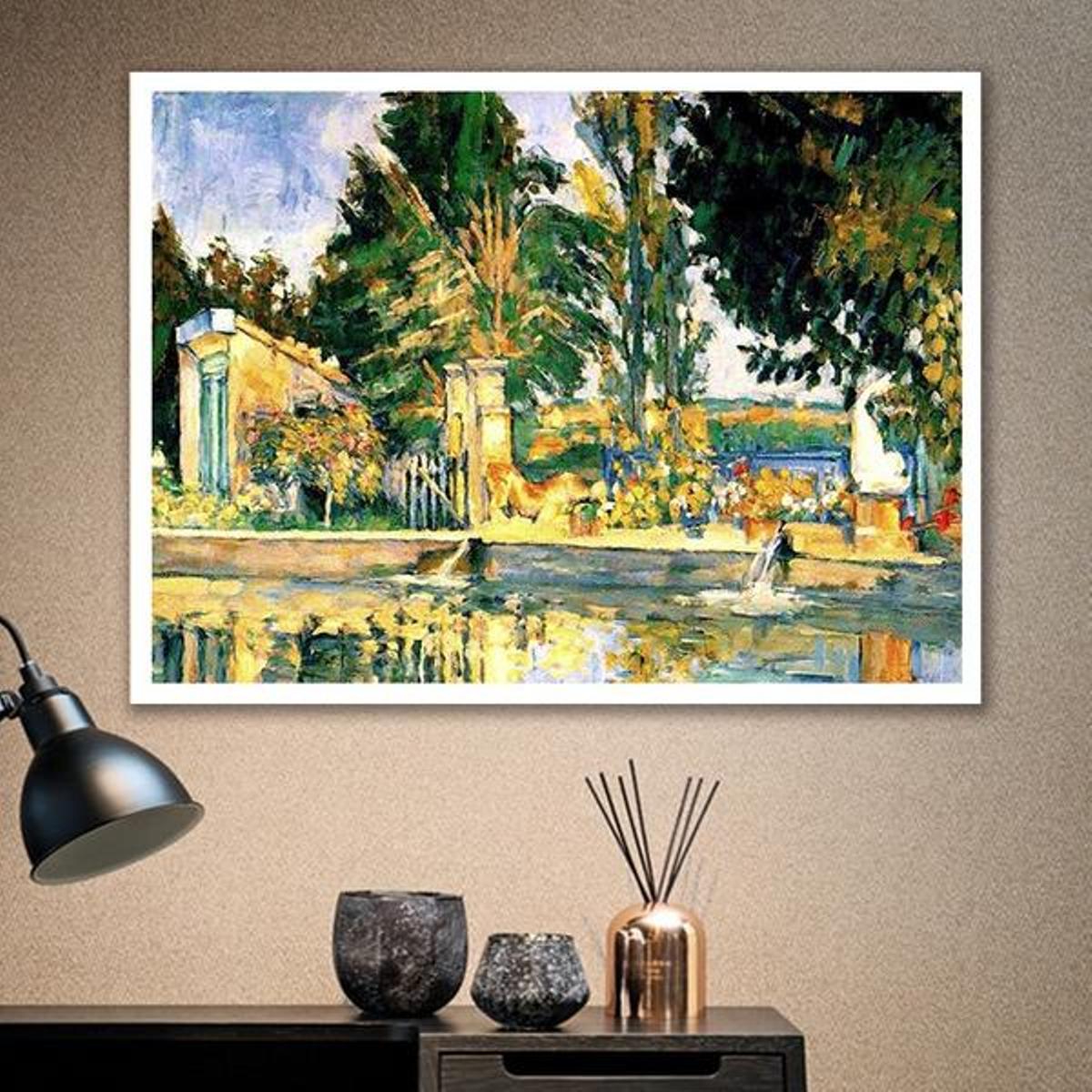 Jas de Bouffan, the Pool by Paul Cezanne - Van-Go Paint-By-Number Kit