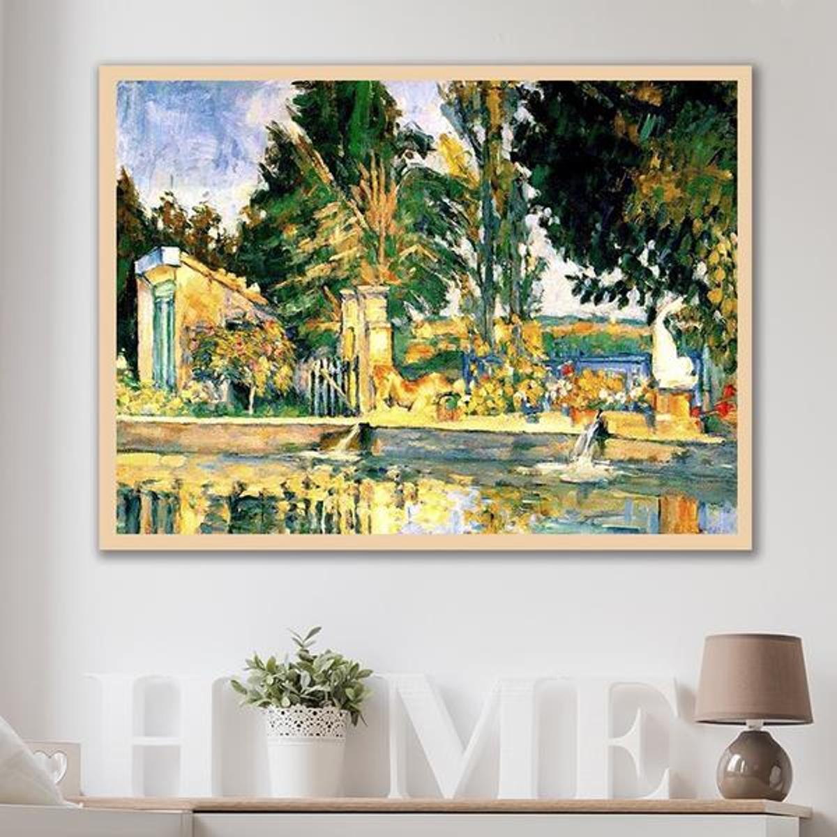 Jas de Bouffan, the Pool by Paul Cezanne - Van-Go Paint-By-Number Kit