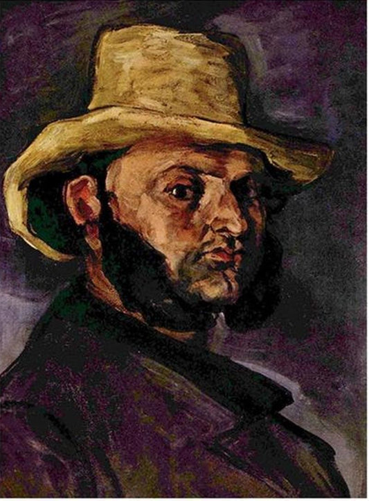 Man in a Straw Hat by Paul Cezanne - Van-Go Paint-By-Number Kit