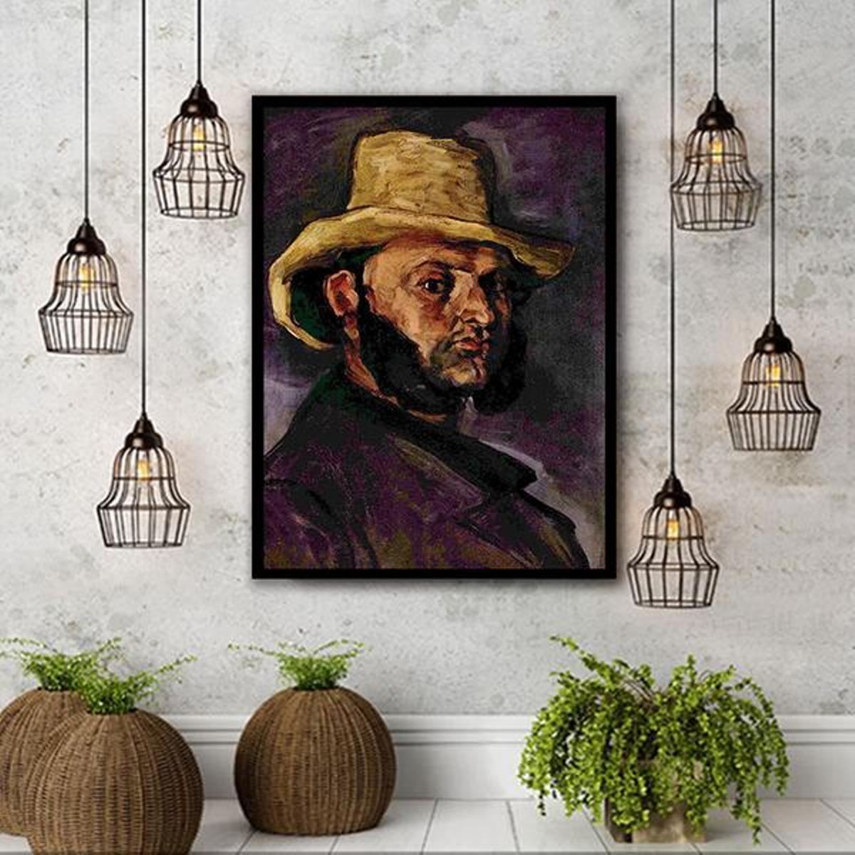 Man in a Straw Hat by Paul Cezanne - Van-Go Paint-By-Number Kit