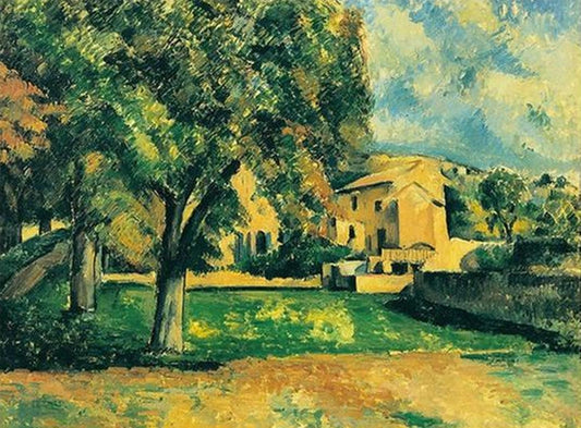Chestnut Trees and Farm in Jas de Bouffan by Paul Cezanne - Van-Go Paint-By-Number Kit