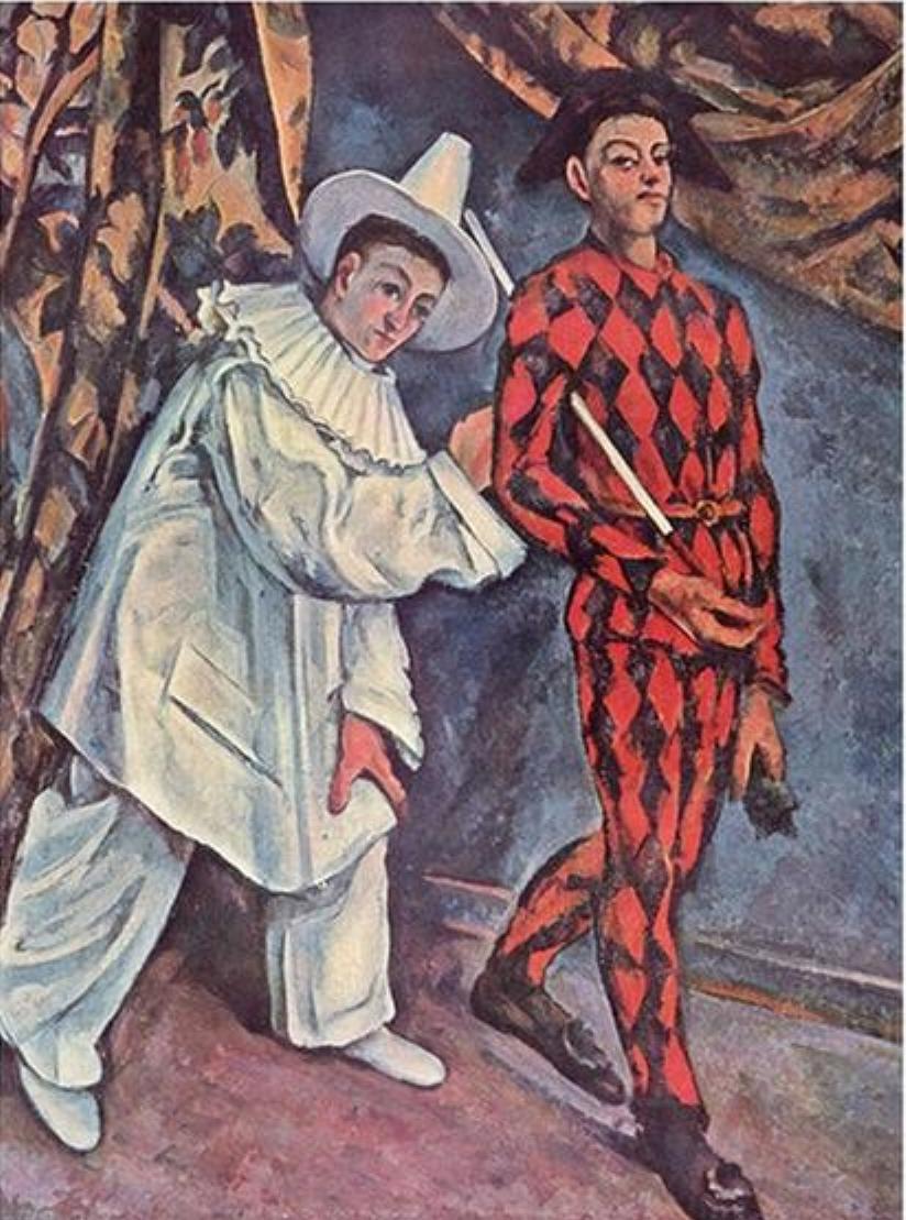 Pierrot and Harlequin (Mardi Gras) by Paul Cezanne - Van-Go Paint-By-Number Kit