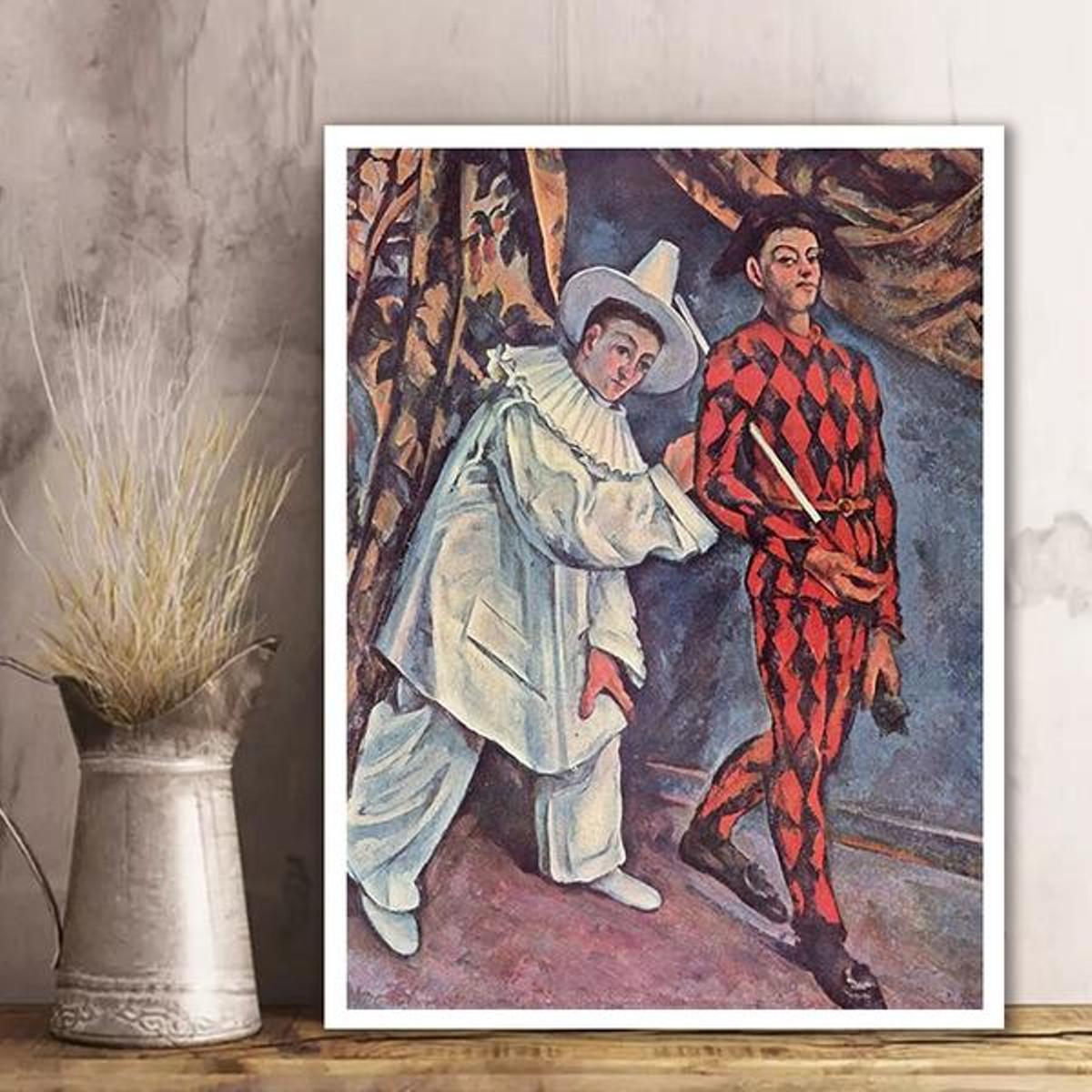 Pierrot and Harlequin (Mardi Gras) by Paul Cezanne - Van-Go Paint-By-Number Kit