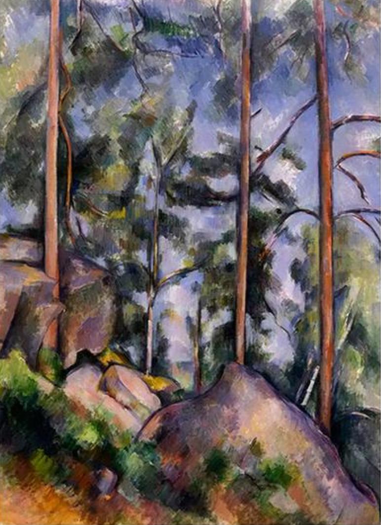 Pines and Rocks by Paul Cezanne - Van-Go Paint-By-Number Kit