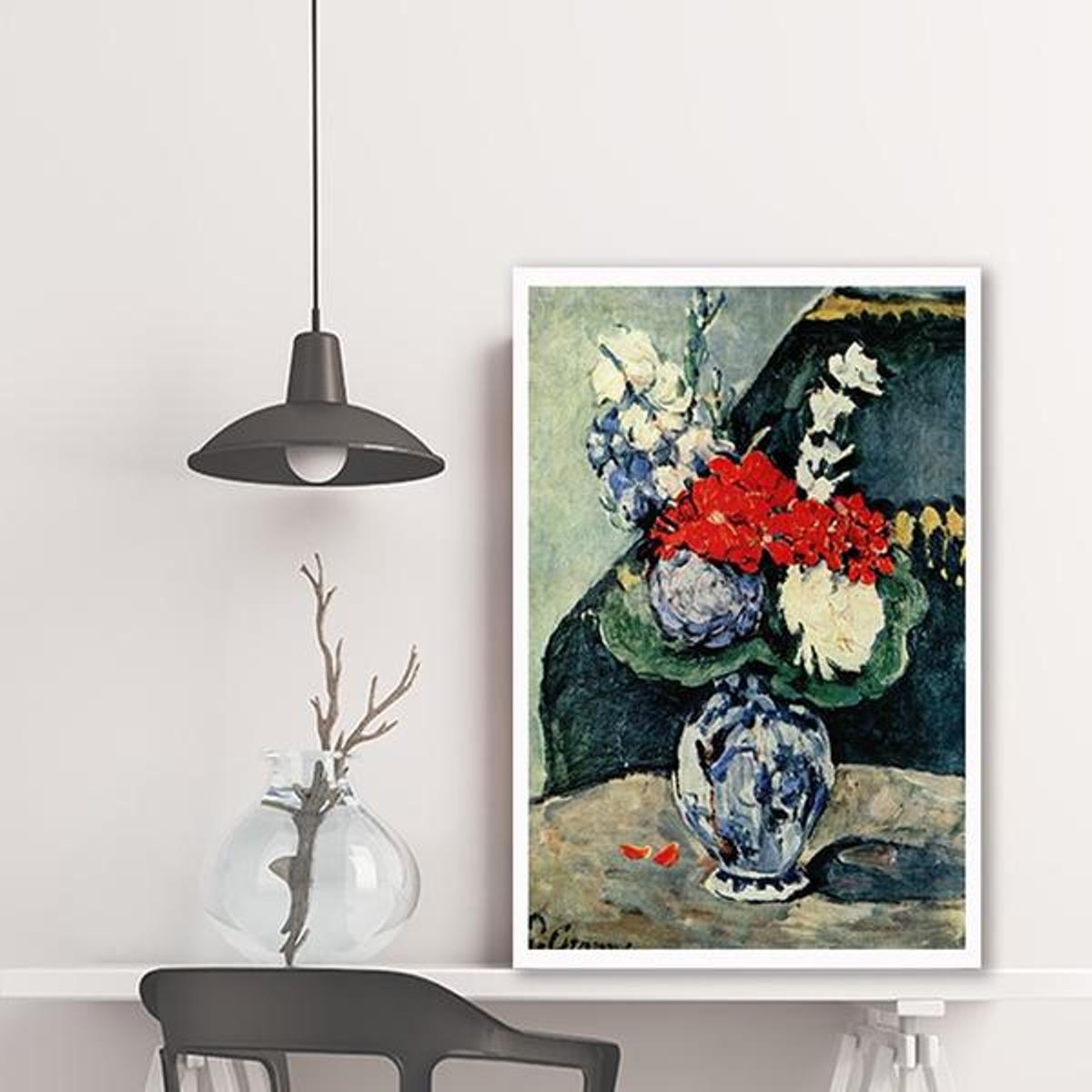 Still Life Delft Vase with Flowers by Paul Cezanne - Van-Go Paint-By-Number Kit