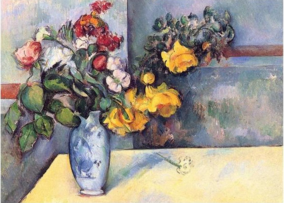 Still Life Flowers in a Vase by Paul Cezanne - Van-Go Paint-By-Number Kit