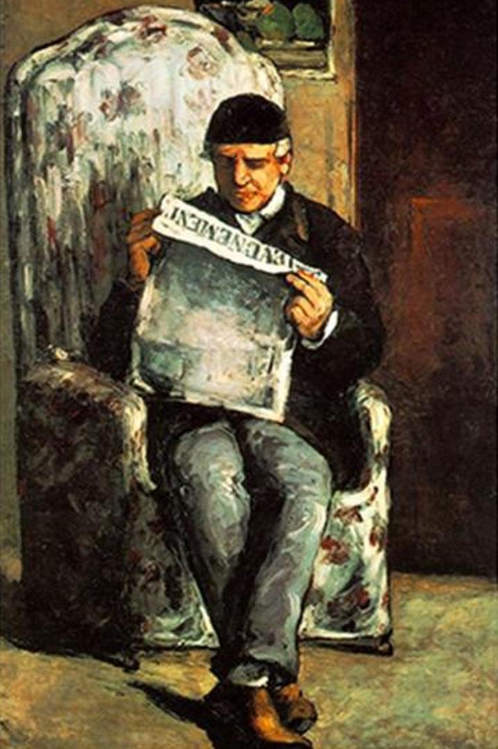 The Artist's Father Reading His Newspaper by Paul Cezanne - Van-Go Paint-By-Number Kit