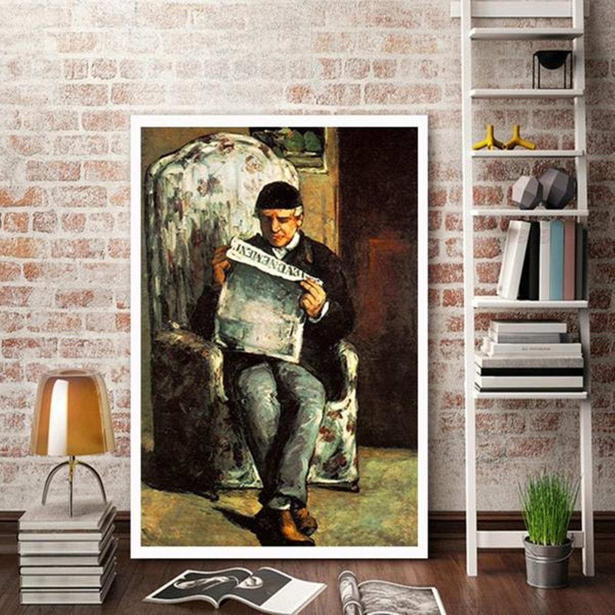 The Artist's Father Reading His Newspaper by Paul Cezanne - Van-Go Paint-By-Number Kit