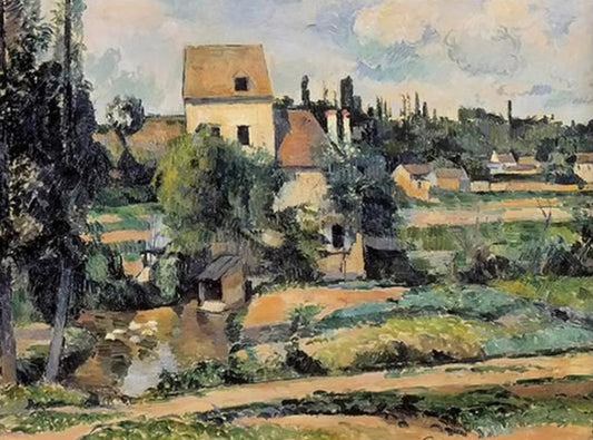 Mill on the Couleuvre at Pontoise by Paul Cezanne - Van-Go Paint-By-Number Kit