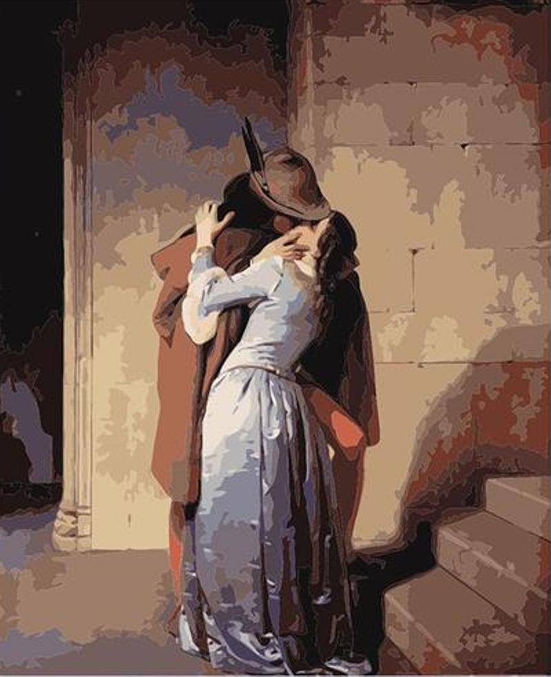 The Kiss by Francesco Hayez - Van-Go Paint-By-Number Kit