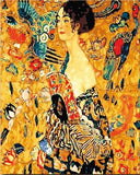 Lady with a Fan (Gustav Klimt) - Van-Go Paint-By-Number Kit